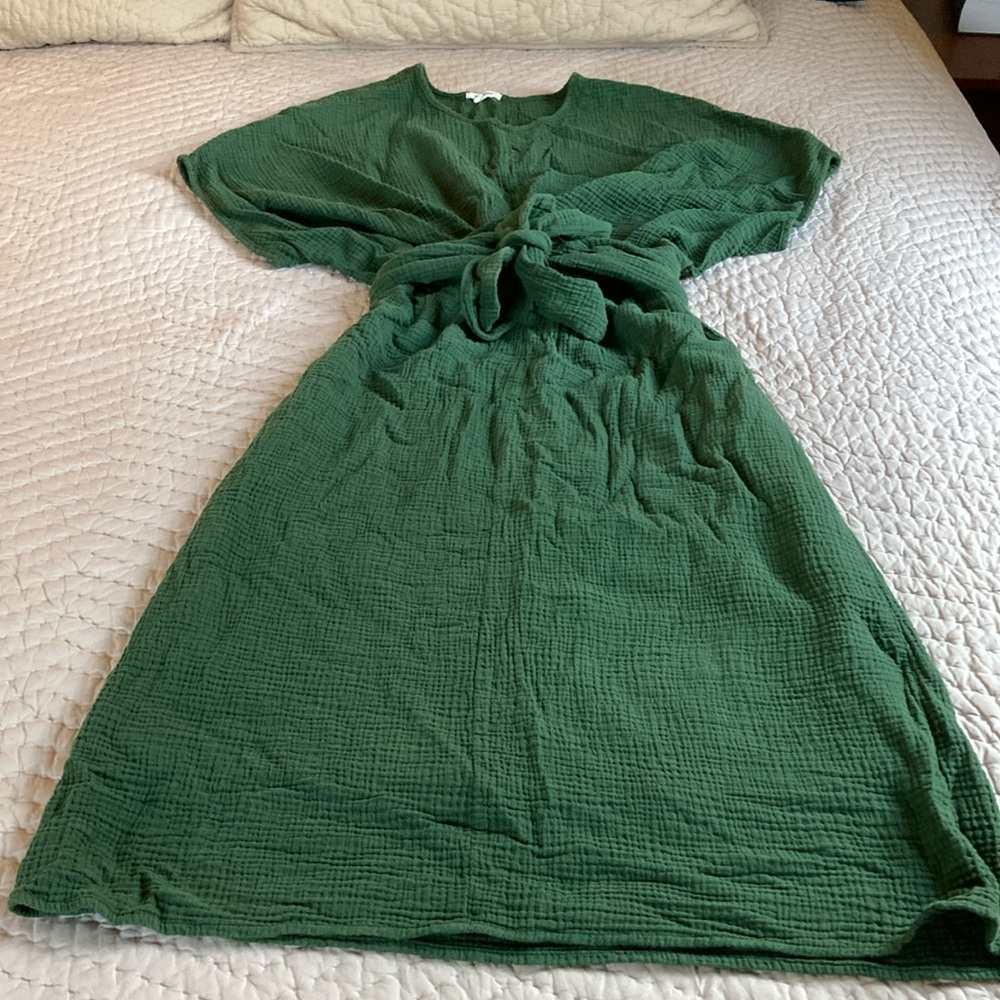Suunday Dolman Dress in Evergreen